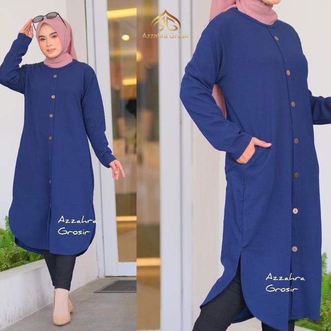 Religion- Sabela Tunik  -  Long Tunik Wanita Milano Kasual / R.3 - 189-5312 Atasan Muslim Kaos Melar