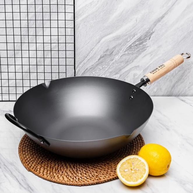 Wajan Jepang Yoshikawa Carbon Steel Beijing Wok Cookpal
