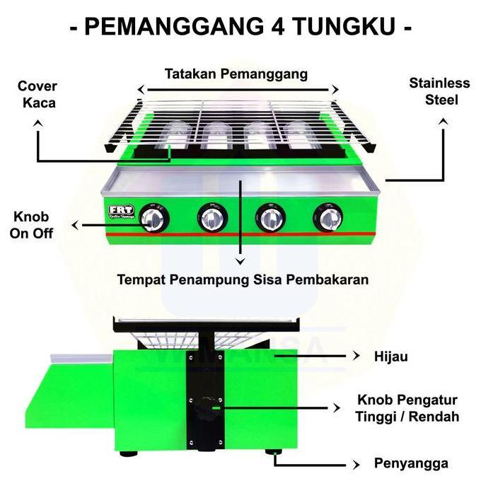 NEW PEMANGGANG 4 TUNGKU FRT - KOMPOR PEMANGGANG