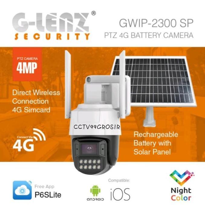 TERLARIS GLENZ CCTV 4G PTZ CAMERA 4MP WITH BATTERY (GWIP-2300-SP) P6SLITE