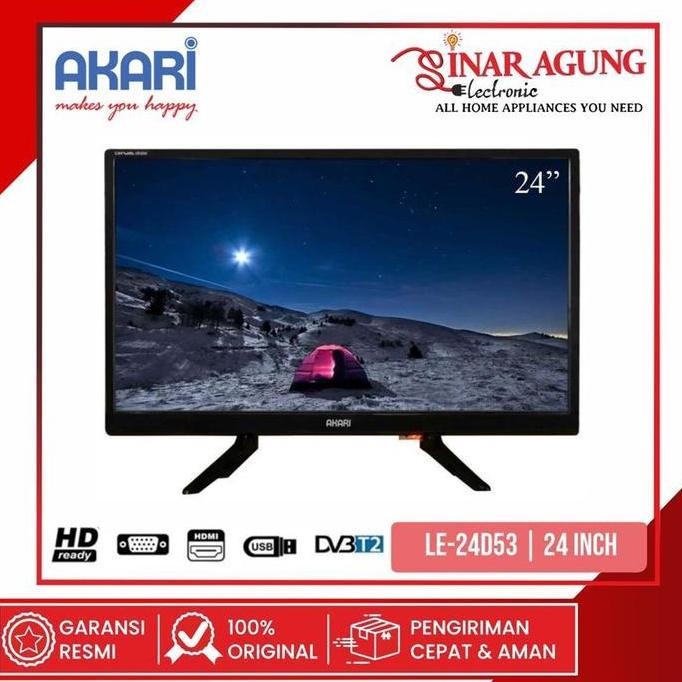 TERLARIS!! AKARI 24D53 / 24-D53 LED TV DITAL 24 INCH - GARANSI RESMI