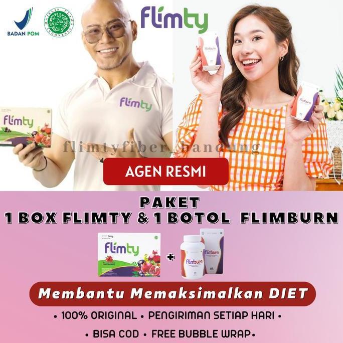 Larissagalllery - Paket Flimty & Flimburn Bandung Halal Bpom Pembakar Lemak Detox Burn