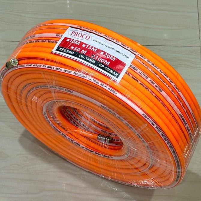 TERBARU - PROCO OREN 100 METER selang angin kompresor ( 5/16 inci ) 8.5 x 100meter high pressure hos