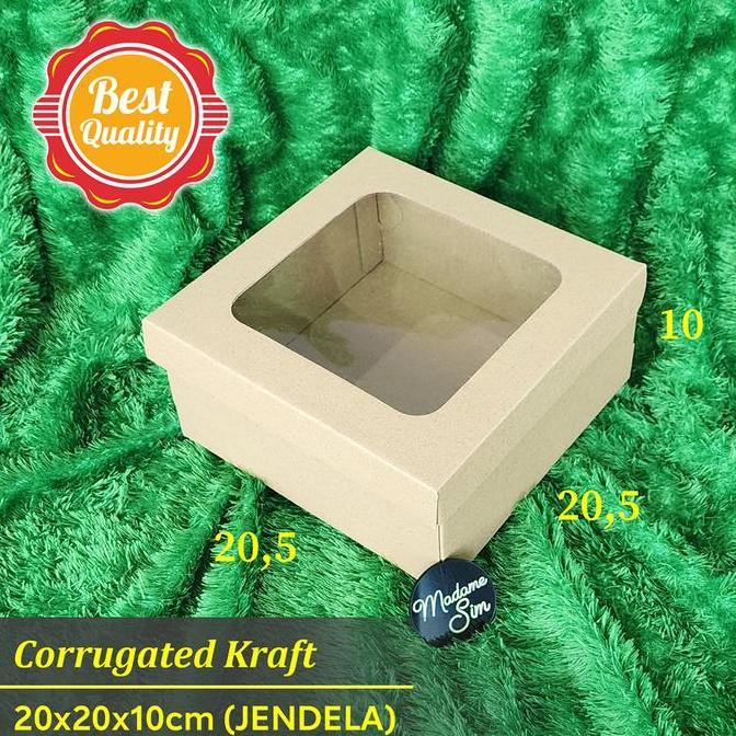 NEW KOTAK NASI - GIFT BOX HAMPERS - DUS MAKANAN 20X20X10 (JENDELA) ORI