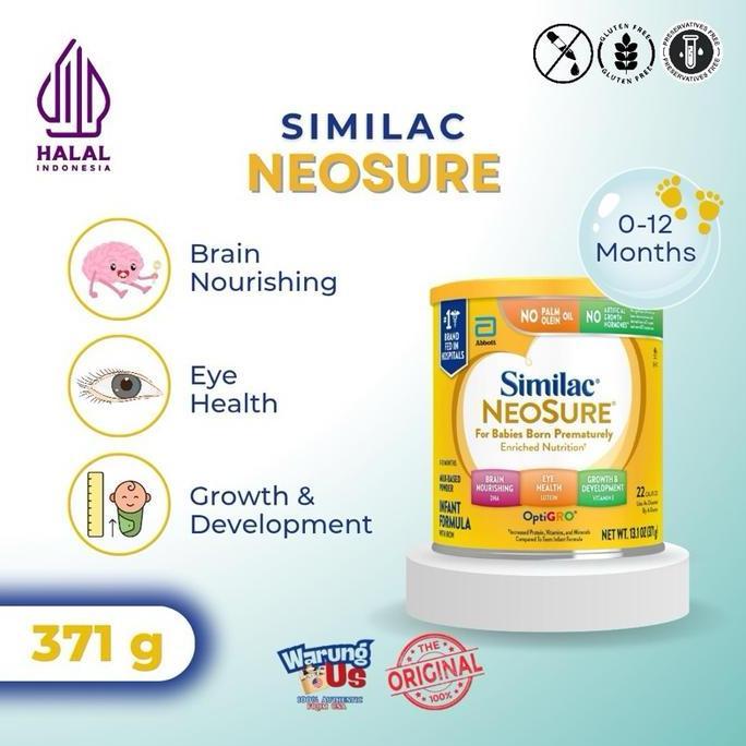 NEW SUSU IMPORT SIMILAC NEOSURE BAYI PREMATUR 371GR ORI