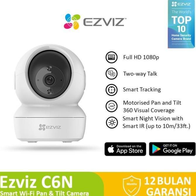 TERLARIS EZVIZ C6N 2MP SMART CCTV IP CAM CAMERA WIRELESS KAMERA WIFI 10P INDOOR GARANSI RESMI O1