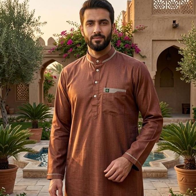 JUBAH DEWASA BAHAN KATUN MADINAH MOTIF SIMPLE ELEGANT M L XL
