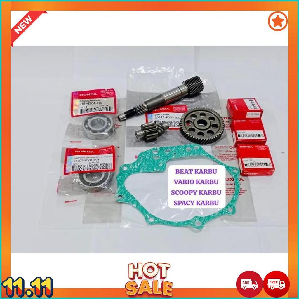 Gigi Gir Rasio Cvt Beat Karbu Vario Karbu Scoopy Karbu Spacy Karbu Honda Kvy Set Laher Packing Gearb