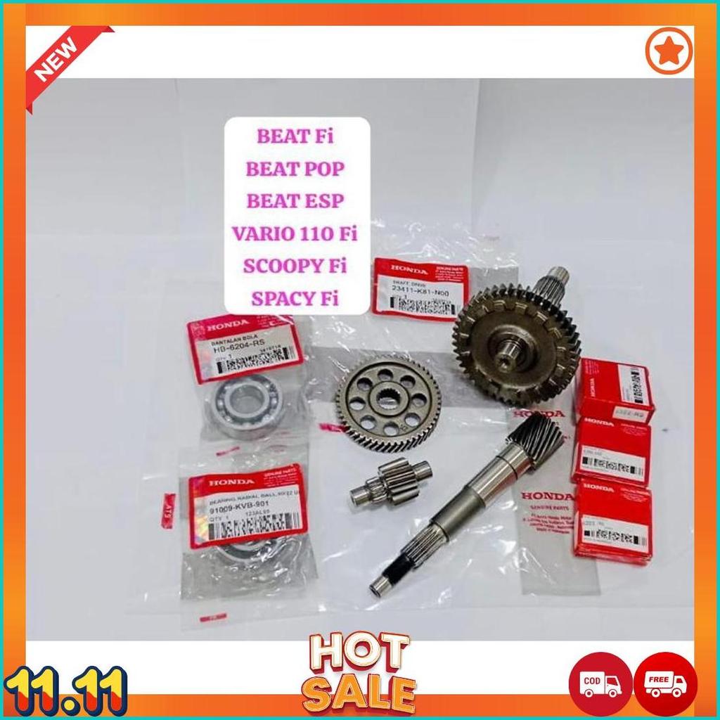 Gigi Gir Rasio Cvt Beat Fi Beat Pop Beat Esp Vario 110 Fi Scoopy Fi Spacy Fi Honda K81 Set Bearing A