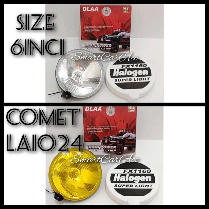 HOT DEAL LAMPU KABUT FOGLAMP FOG LAMP HALOGEN COMET BULAT 6 INCI LA 1024 UNIVERSAL 