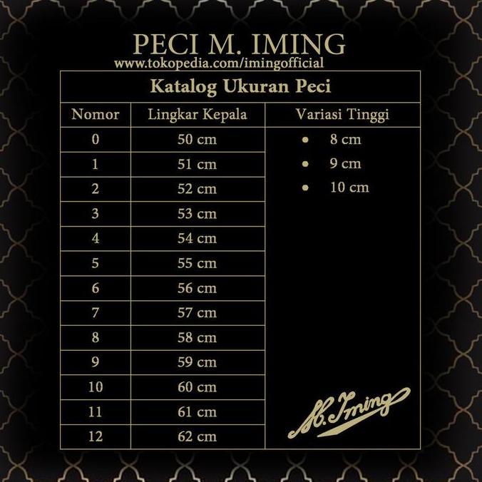 Peci M. Iming Original - Peci Polos Seri K