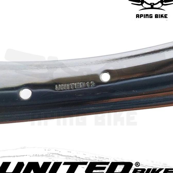Velg Besi United 12 16H Chrome Rims Sepeda Pelek Aloy Sepeda Anak
