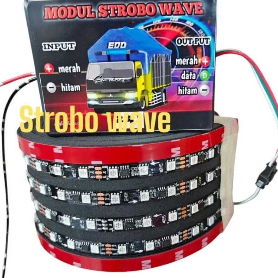 NEW Lampu StroboKaca Wave 34 Mode Mobil 12/24V Pickup Truk / Bus [terbaik][terlaris]