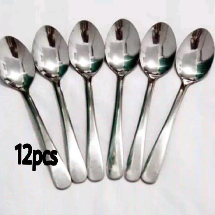 TERLARIS 1. LUSIN SENDOK MAKAN / GAU MAKAN STAINLESS TEBAL/ SENDOK MAKAN STAINLESS TEBAL