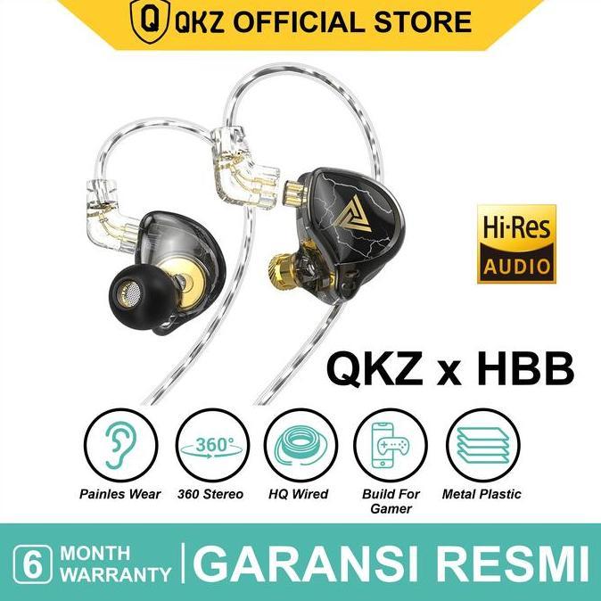 Qkz X Hbb With Mic Titanium Coated Flagship In Ear Monitor Earphone