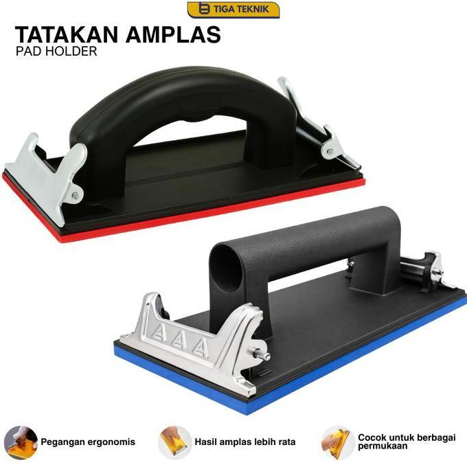 Pegangan Amplas Pad Amplas Tangan Tatakan Gagang Amplas Lembaran Klip Penjepit