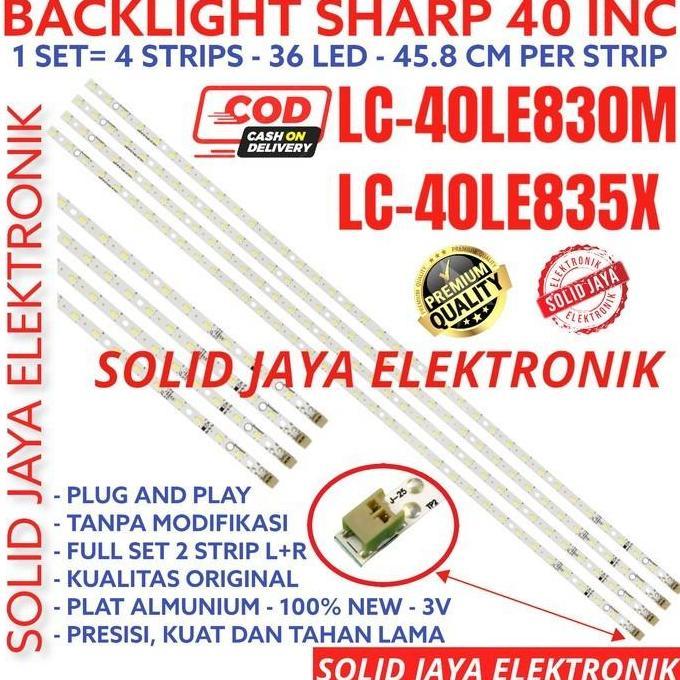 TERLARIS BACKLHT TV LED SHA 40 INC LC 40LE830 40LE835 40LE830M 40LE835X LC40LE830M LC40LE835X LAMPU 