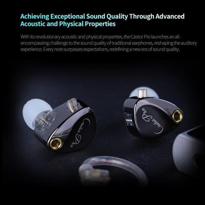 Kz Castor Pro Dual Dd In Ear Metal Earphone
