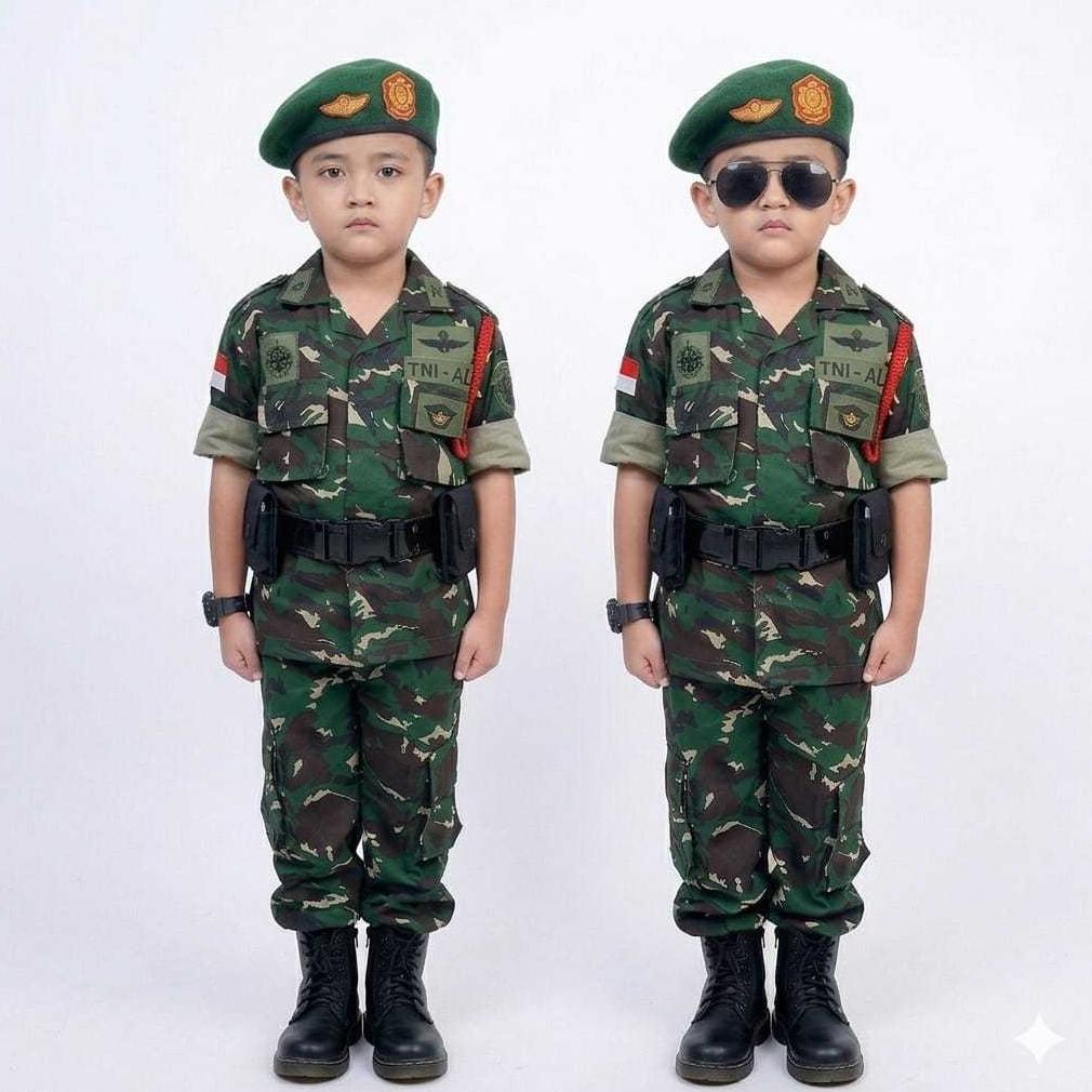 Kostum Profesi Loreng TNI AD PDL NKRI Anak S-XXL