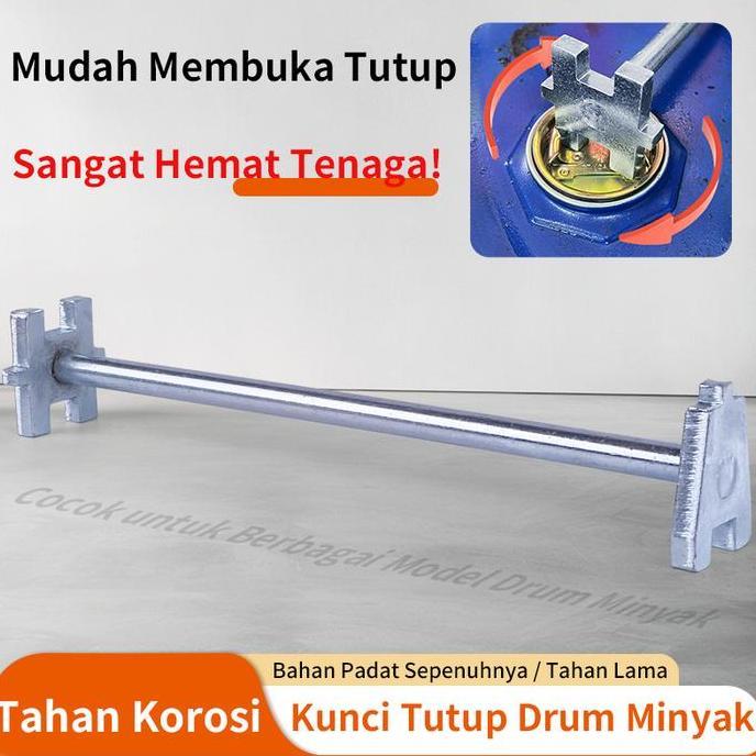 Kunci Pembuka Tutup Drum Besi Plastik Non Sparking Drum Opener Wrench Baja