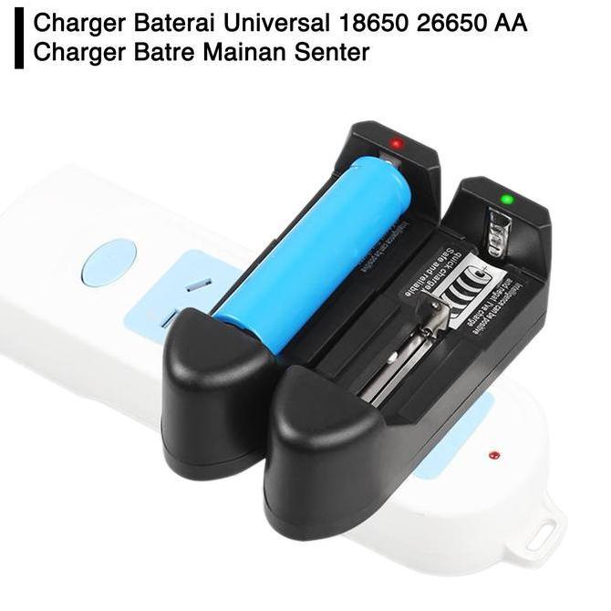 Mehose- Charger Baterai Universal 18650 26650 Aa Cas Batre Mainan Senter