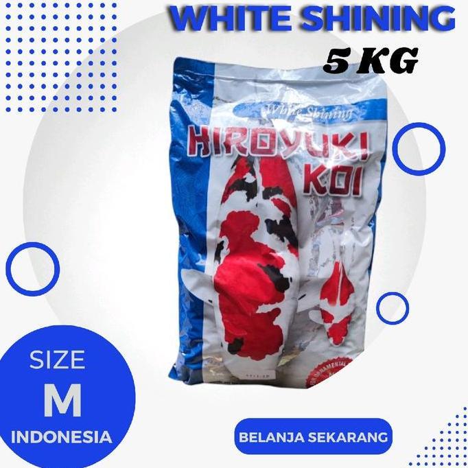 TERLARIS HIROYUKI WHITE SHINING PAKAN KOI 5KG PELET IKAN