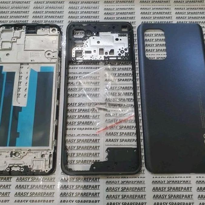 NEW Kesing Housing Casing Fullset Oppo Reno 6 4g Tulang Frame + Bazel + Backdoor Original