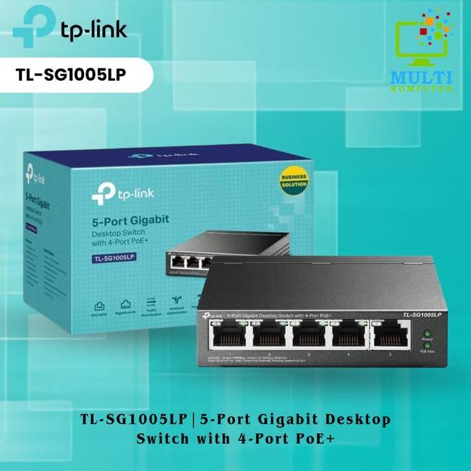 Tp-Link Tl-Sg1005Lp 5-Port Gigabit Desktop Switch With 4-Port Poe