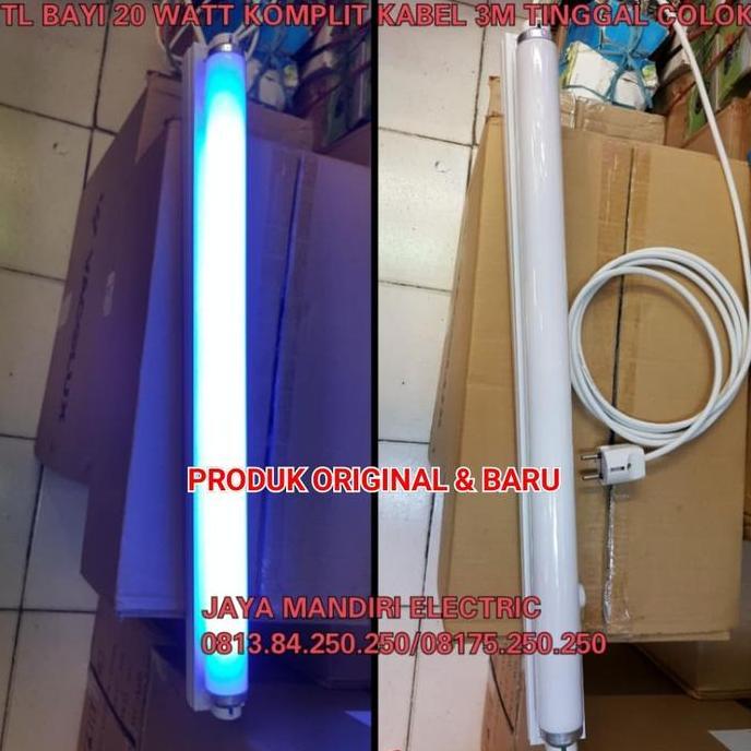 Lampu Tl Bayi Philips 20 Watt Komplit Tinggal Colok Kabel 3 Meter