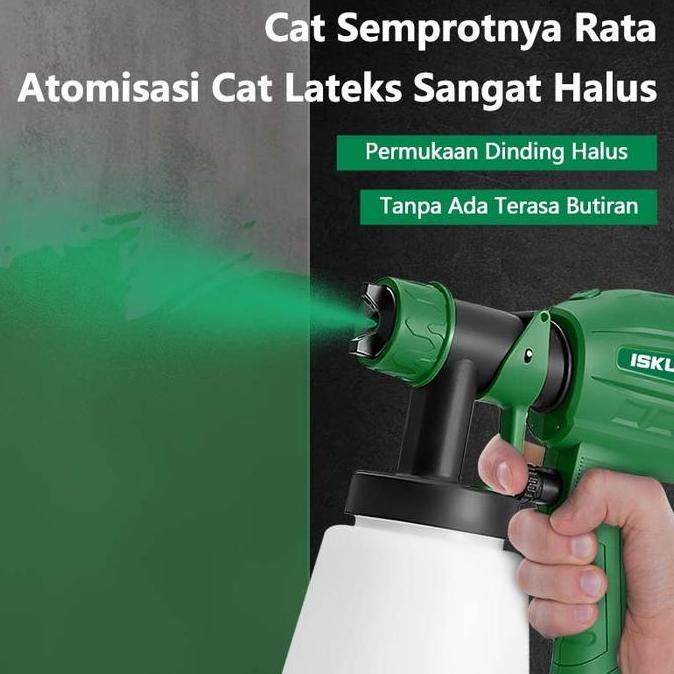ISKU SPRAY GUN ELEKTRIK 400W 800ML - MESIN CAT SEMPROT LISTRIK TANPA KOMPRESOR NOZZLE 360 VARIABEL F