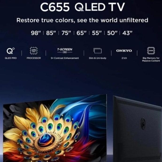 Grosir Tcl 55C655 Qled Pro Google Tv Android Tcl  55 Inch 55C655 Qled 4K Tcl 55"