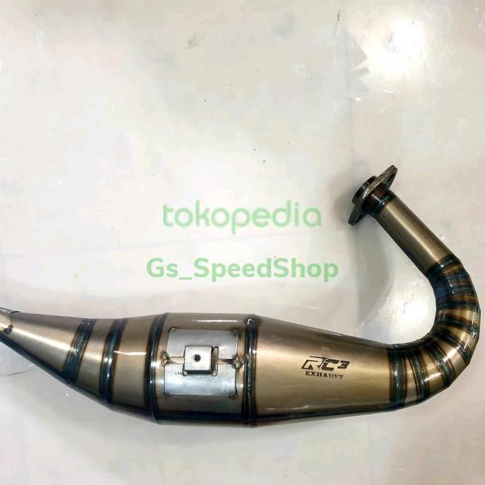 Chamber Perut Knalpot RC3 Ninja 150 RR R SS Plat Perut 40 Leher C