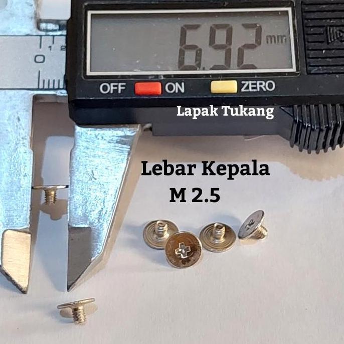 Baut M2.5X8X6 Baut Cm M2.5X8 Thin Head Kepala Tipis M2.5 Restock