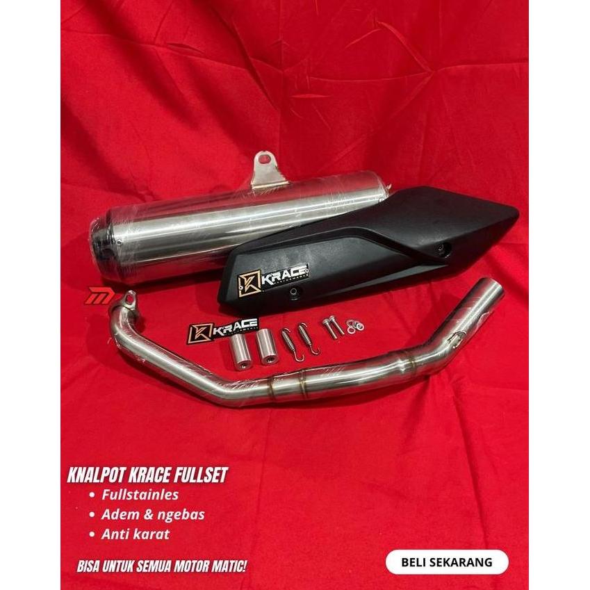 Knalpot KRACE Standar Racing Vario ADV 125 150 160 NMAX Aerox 155 Pcx 150 160 Xmax Beat Scoopy Genio