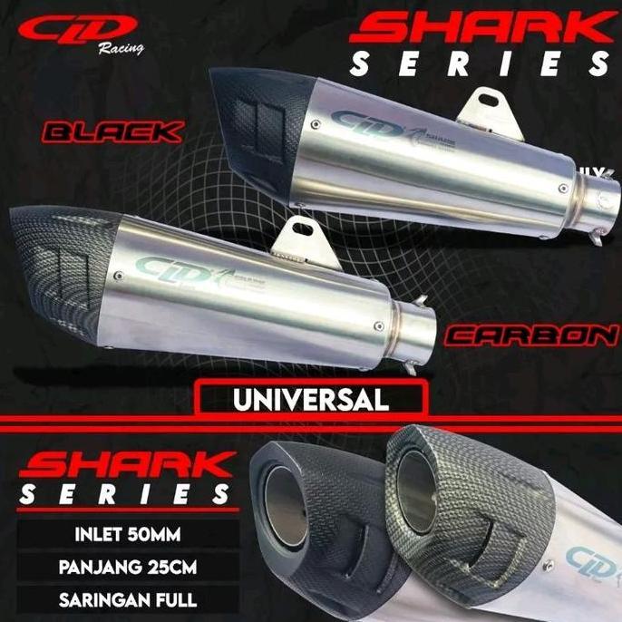 Slincer CLD RACING type Shark series Long carbon & Hitam