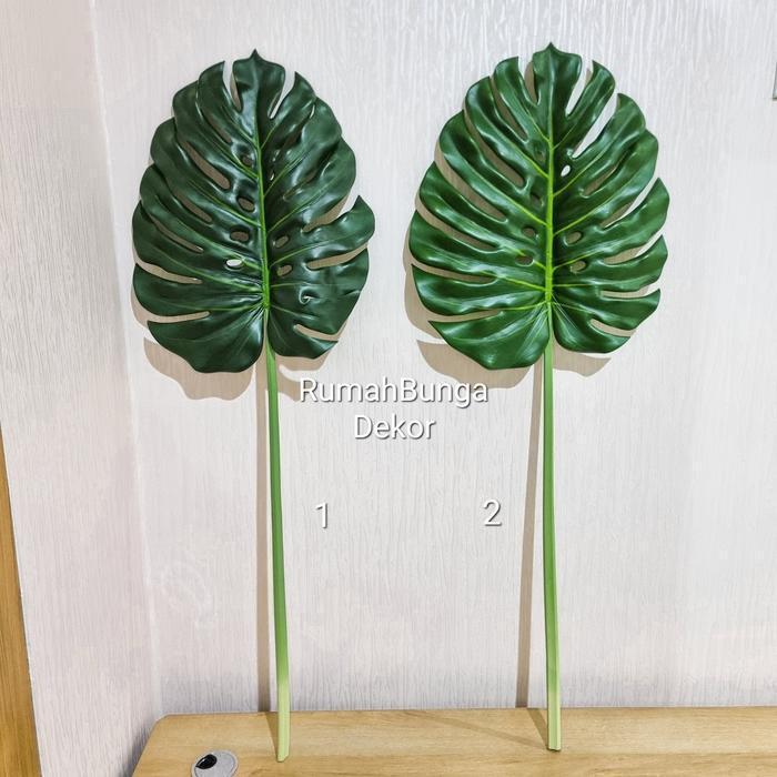 DAUN MONSTERA DELICIOSA JUMBO ARTIFICIAL BEST QUALITY