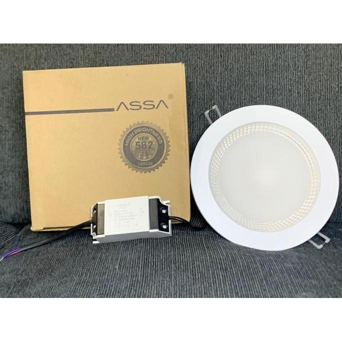 Assa 582 Led 18W Lampu Dinding Downlight Panel 18 Watt Sorot Inbow 3000K/4000K/6500K Full Set Driver