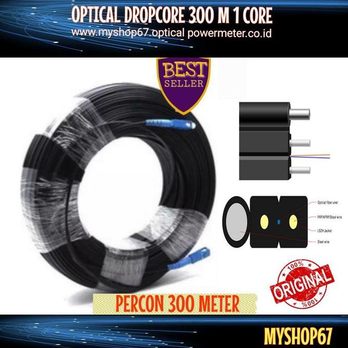 YOTUDO Dropcore Percon 300 Meter Siap Pakai - Kabel FO 1 Core SC UPC