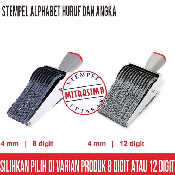 Stempel serbaguna Alphabet ( Angka dan huruf ) sistem diputar