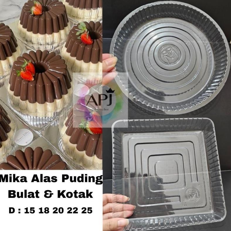 Bisa COD Mika Alas Puding Bulat 15cm 18cm 20cm 22cm 25cm / Mika Alas Puding Kotak 20cm 22cm 25cm / M