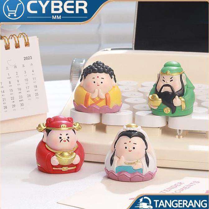 VURYOH 3.5*3*3.5CM Patung Buddha Kwan Im Kecil ,Buddha,Dewa Kekayaan,Guanyu Kecil Mini Untuk Dewa Lu