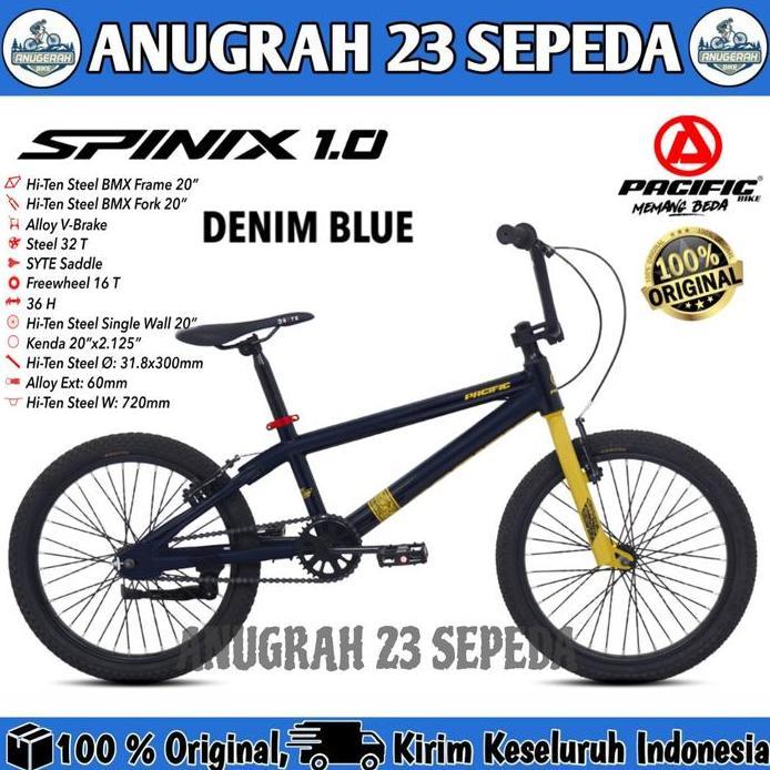 Ready Sepeda BMX Anak Laki PACIFIC SPINIX 1.0 Ukuran 20 Inch Ban 2.125 8-12 Tahun