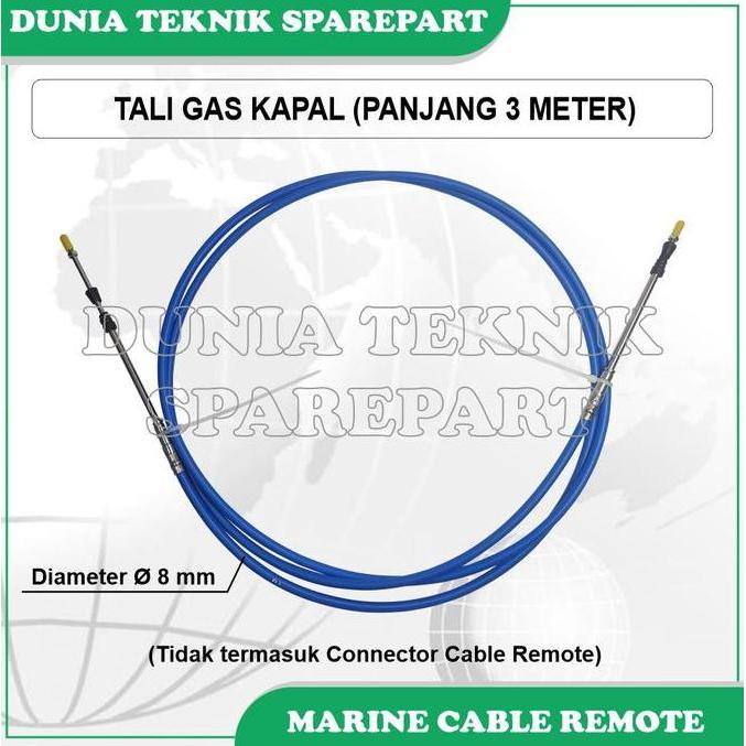 3 METER MARINE CABLE REMOTE / KABEL GAS MESIN KAPAL / TALI GAS KAPAL