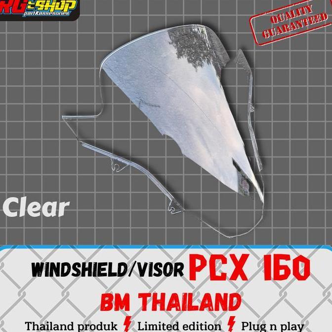 Promo visor windshield wind screen PCX 160 BM original Thailand Diskon