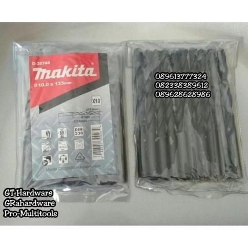 TERLARIS MATA BOR BESI MAKITA D-38744 HSS-R METAL DRILL BIT 10 X 133 MM /PACK