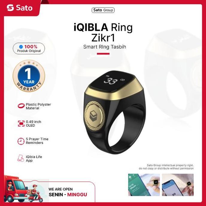 NEW IQIBLA ZIKR RING LITE - CINCIN TASBIH PINTAR (POLYESTER) ORI