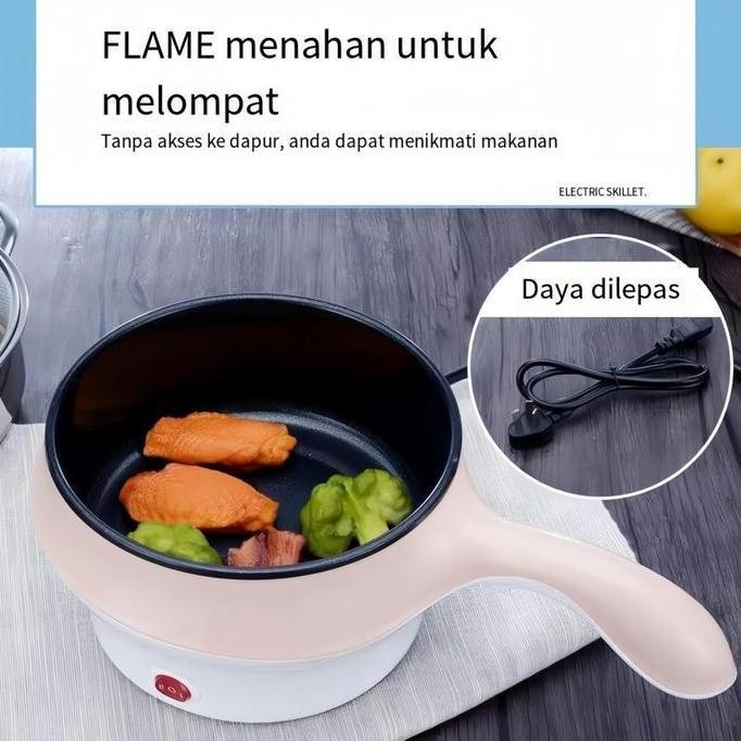 Dilaaseller78 - Queen008Panci Listrik hot pot Kompor Listrik Mini 1.2L Kompor Listrik Pelapis Anti L