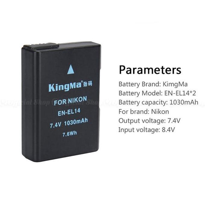 Cekrek- Kingma Baterai En-El14 Battery For D3300 D3200 D5100 D5500 D5600 Ni Kon