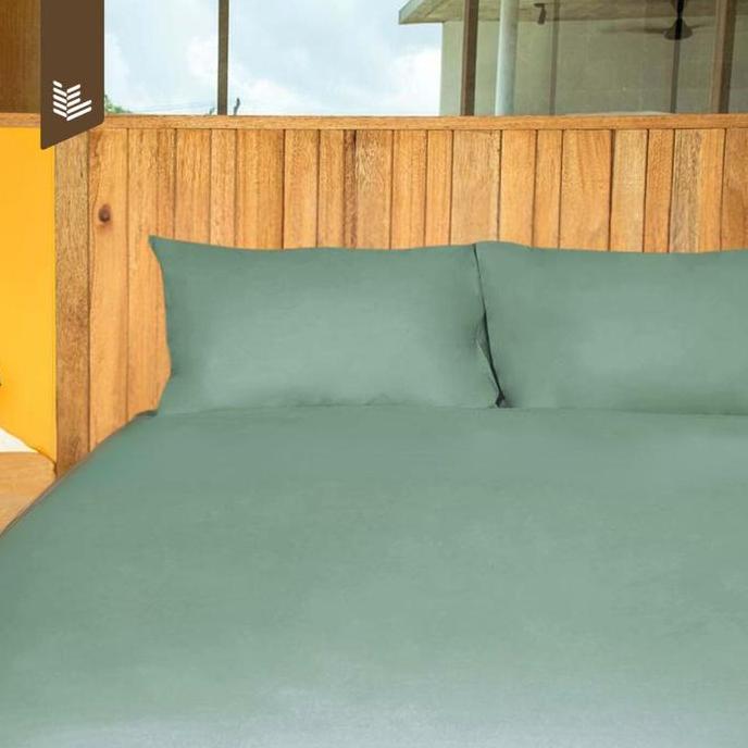 TERLARIS!! INDON - SPREI SET SAGE GREEN 100% KATUN JEPANG PREMIUM QUALITY