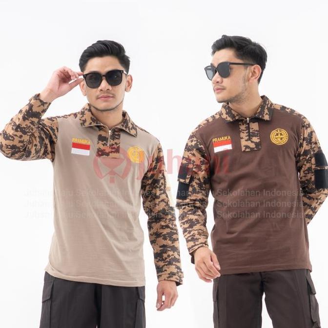 Baju BDU Pramuka Loreng - Baju Pramuka Lapangan - Kaos Pramuka - Seragam Pramuka Lapangan Baju Lapan
